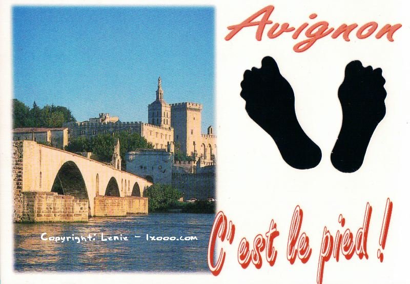 亚维农 Avignon 阿维尼翁 明信片 亚维农圣贝内泽桥 Pont St-Benezet